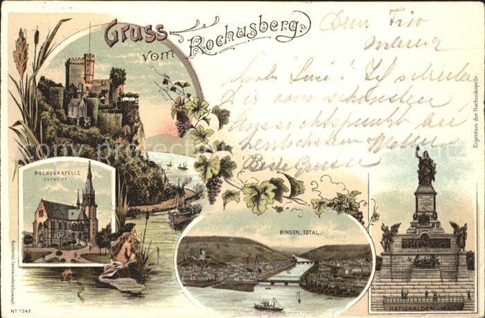 Bingen Rhein Schloss Rheinstein Rochuskapelle Nahemuendung Nationaldenkmal Niede