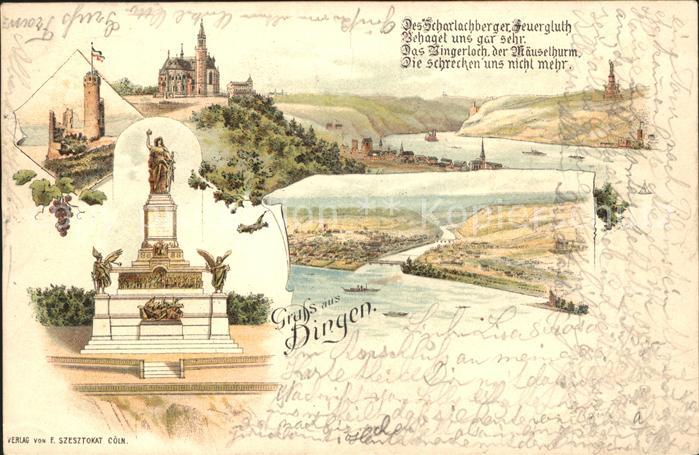 Bingen Rhein Nahemuendung Nationaldenkmal Niederwald Rochuskapelle Burg Ehrenfel