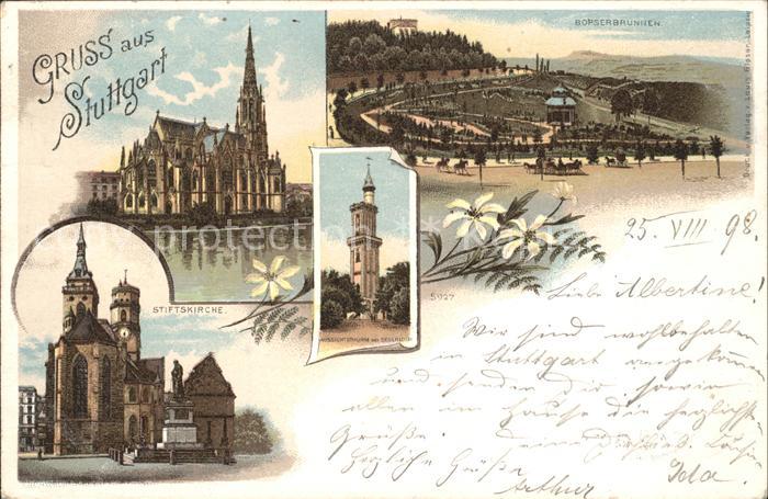 STUTTGART  CITY Stiftskirche Degerlocher Aussichtsturm Bopserbrunnen