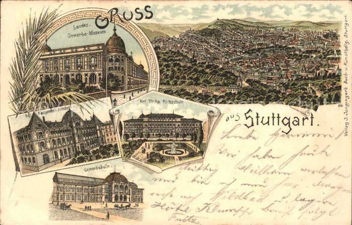 STUTTGART  CITY Landesgewerbemuseum Baugewerkschule Technische Hochschule Gewerb