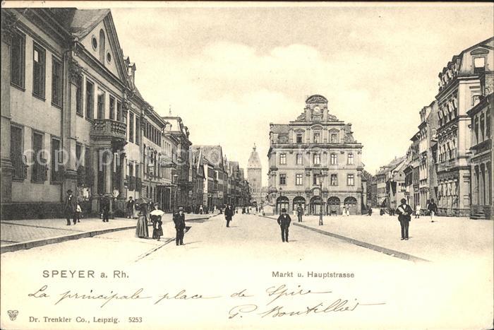 Speyer Rhein Markt Hauptstrasse