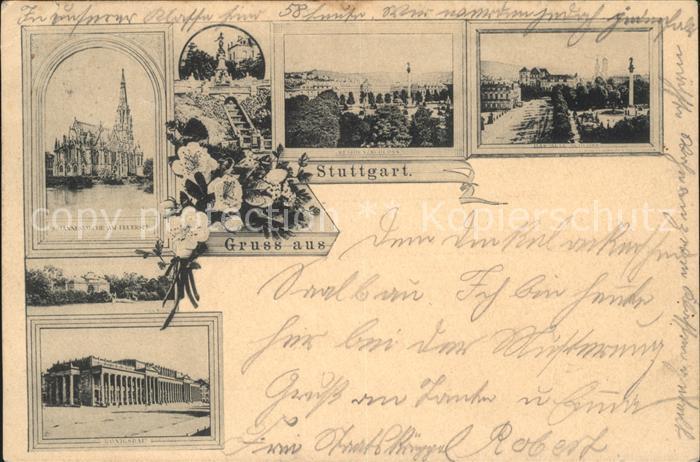 STUTTGART  CITY Johanneskirche Feuersee Eugensbrunnen Schloss Platz Koenigsbau D