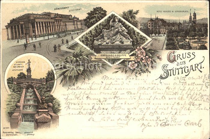 STUTTGART  CITY Koenigsbau Erberhardsgruppe Skulptur Altes Schloss Schlossplatz