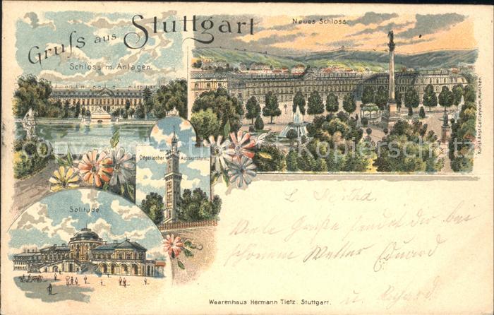 STUTTGART  CITY Schloss Anlagen Solitude Neues Schloss Platz Jubilaeumssaeule De