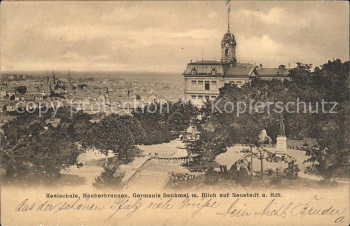 Neustadt Haardt Realschule Hauberbrunnen Germania Denkmal