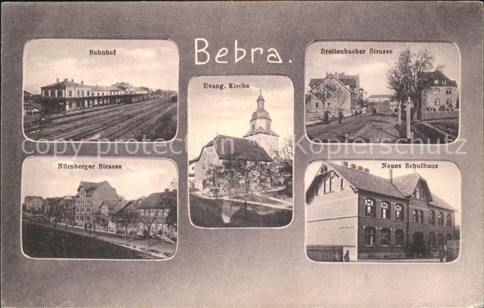 Bebra Bahnhof Nuernberger Strasse Evangelische Kirche Breitenbacher Strasse Schu