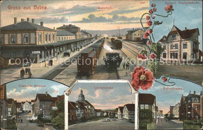 Bebra Bahnhof Eisenbahn Postgebaeude Bahnstrasse Lindenplatz Casseler Strasse