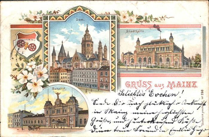 Mainz Rhein Dom Stadthalle Bahnhof
