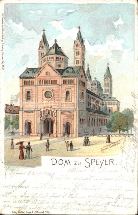 Speyer Rhein Dom Kuenstlerkarte