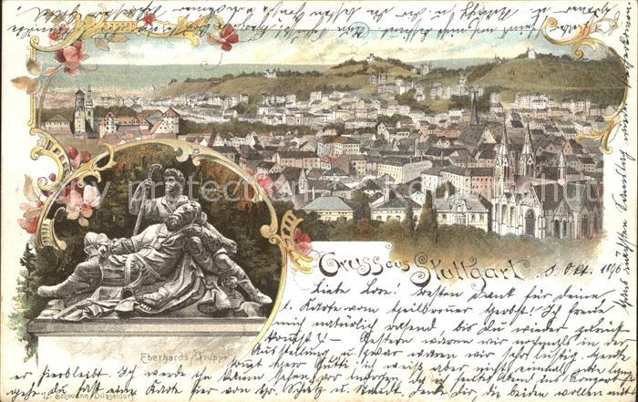 STUTTGART  CITY Gesamtansicht Eberhardsgruppe Skulptur