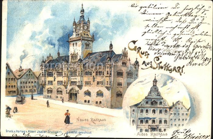 STUTTGART  CITY Neues und Altes Rathaus