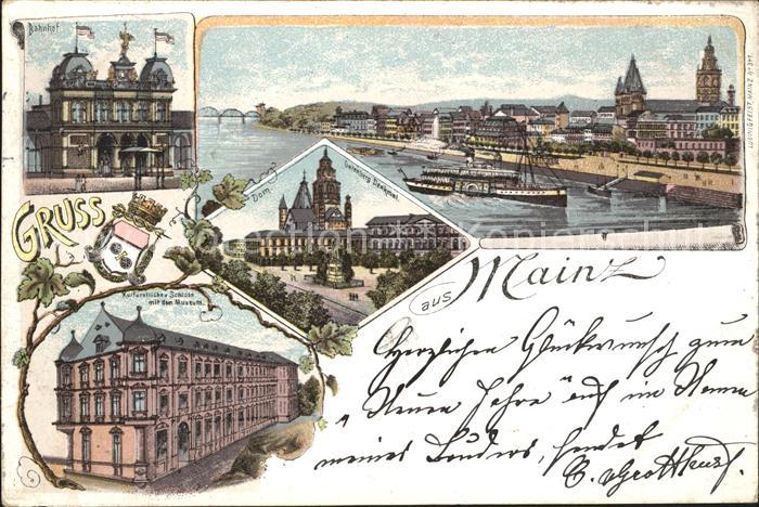 Mainz Rhein Bahnhof Rheindamper Dom Gutenberg Denkmal Schloss Museum