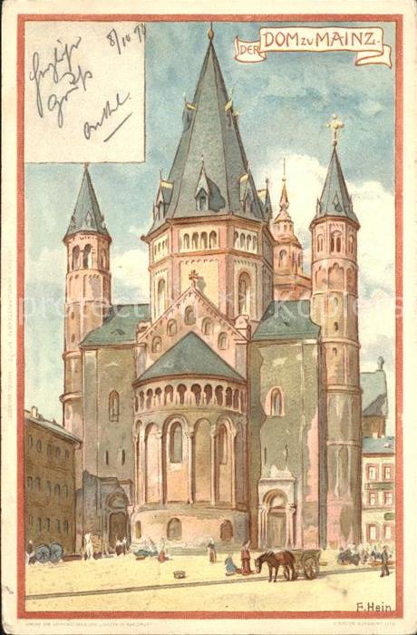 Mainz Rhein Dom Kuenstlerkarte F. Hein Deutsche Reichspost