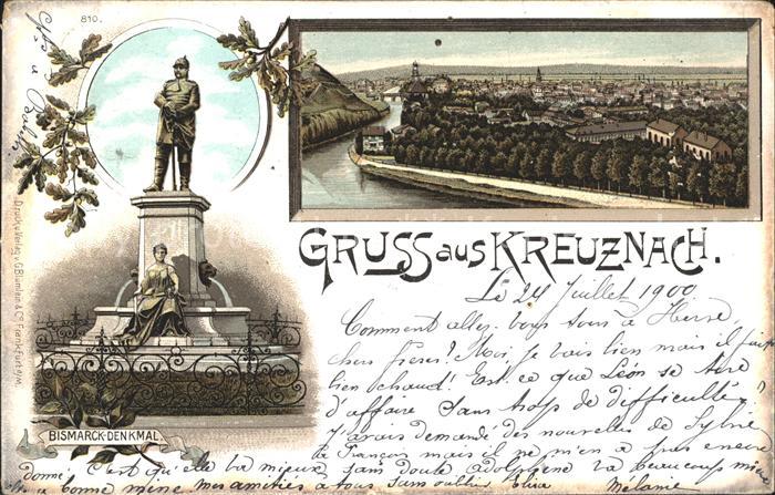 Bad Kreuznach Panorama Bismarck Denkmal Statue