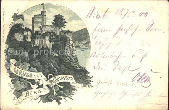 Bingen Rhein Burg Rheinstein Deutsche Reichspost