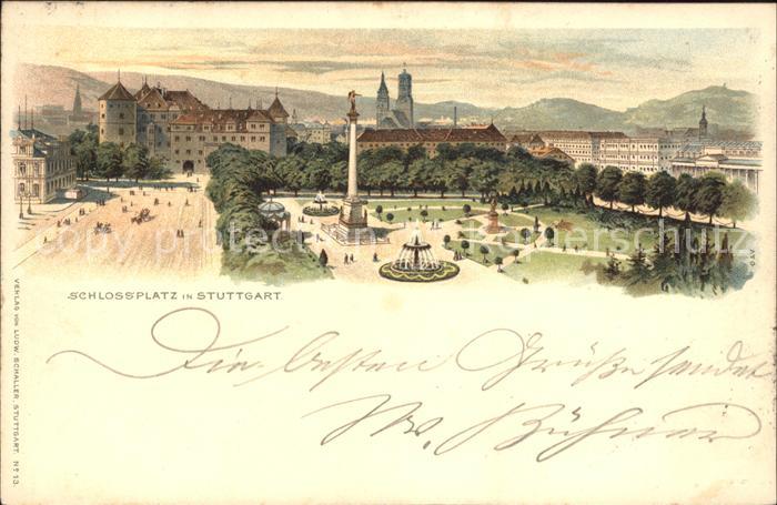 STUTTGART  CITY Schlossplatz Fontaene Jubilaeumssaeule