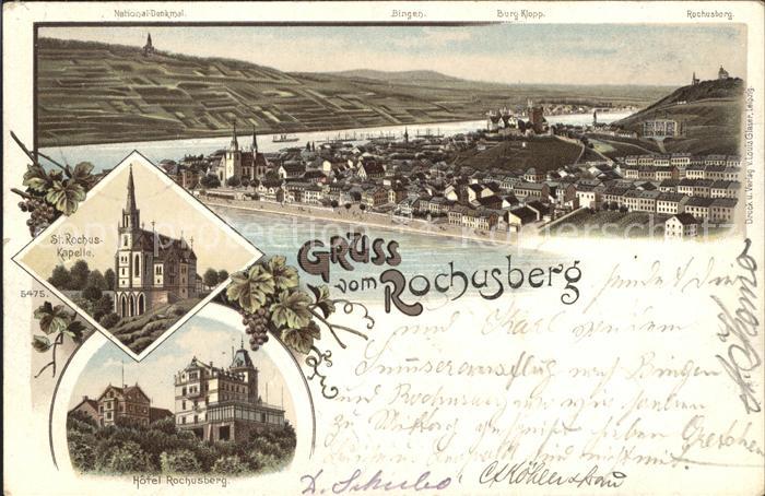 Bingen Rhein Nationaldenkmal Niederwald Burg Klopp Hotel Rochusberg Kapelle