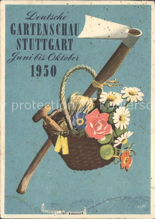 Ausstellung Gartenschau Stuttgart 1950 Gartengerät