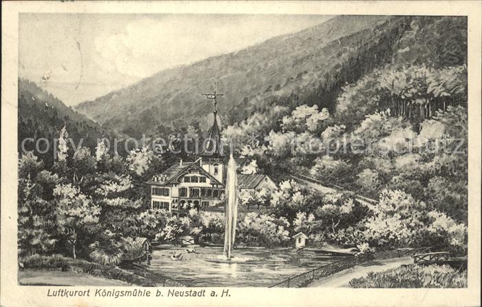 Koenigsmuehle Neustadt Weinstrasse Luftkurort Teich Fontaene