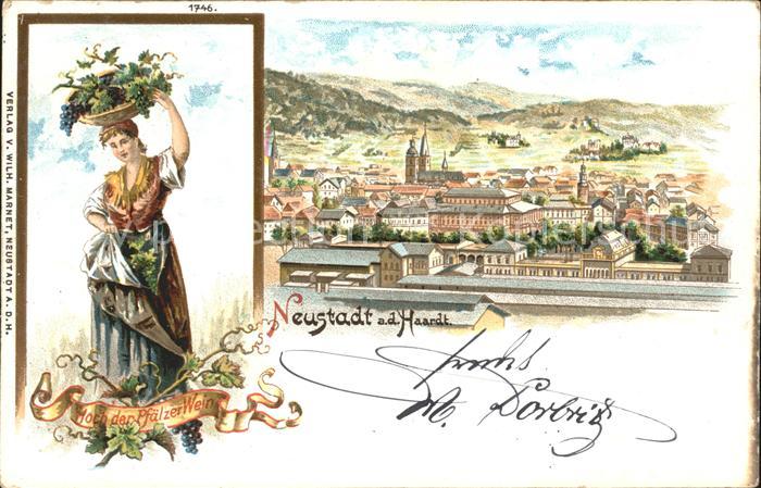 Neustadt Haardt Gesamtansicht Pfaelzer Wein Koenigreich Bayern