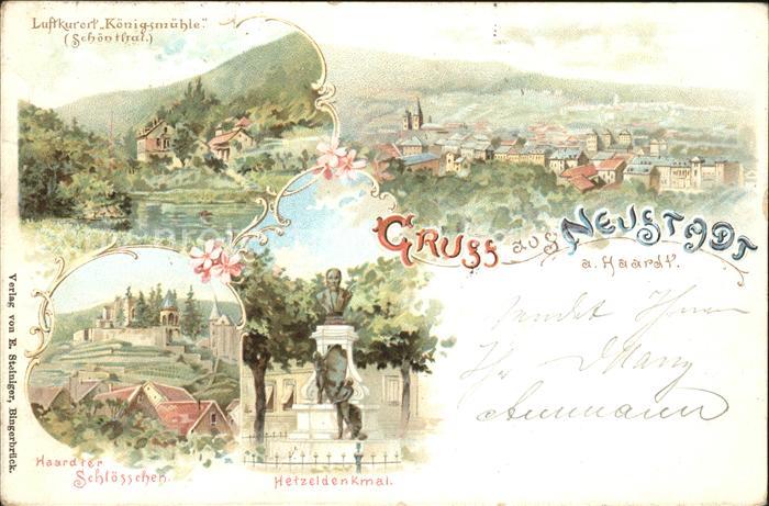 Neustadt Haardt Gesamtansicht Luftkurort Koenigsmuehle Schoenthal Schloesschen H