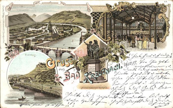 Bad Kreuznach Nahe Bruecke Hutten Sickingen Denkmal Elisabethbrunnen Ebernburg D