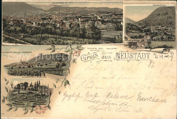 Neustadt Haardt Totalansicht Luftkurort Schoenthal Hambach Maxburg Schloesschen