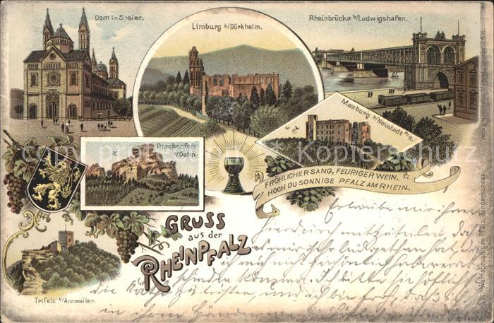 Speyer Rhein Sehenswuerdigkeiten Rheinpfalz Dom Rheinbruecke Maxburg Limburg Dra