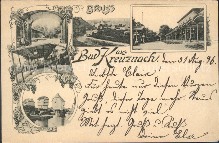 Bad Kreuznach Elisabeth Quelle Nahebruecke Brueckenhaeuser Deutsche Reichspost