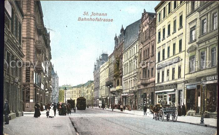 St Johann Saarbruecken Bahnhofstrasse Strassenbahn Pferdekutsche