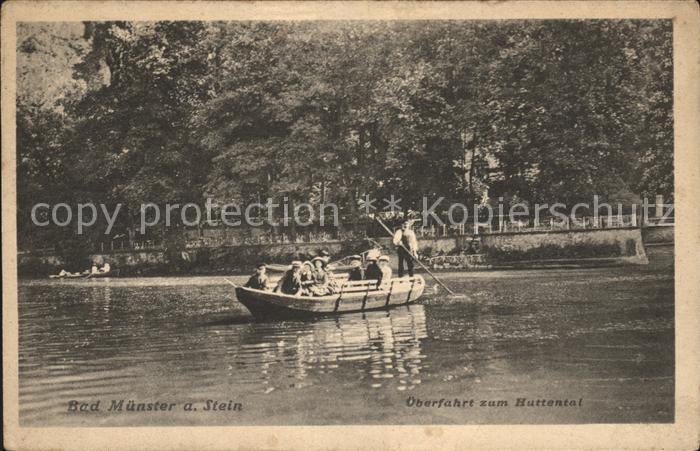 Bad Muenster Stein Ebernburg ueberfahrt zum Huttental Lazarett Stempel
