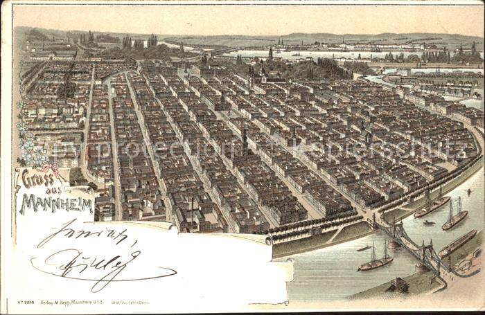 MANNHEIM BW aus der Vogelperspektive Bahnpost