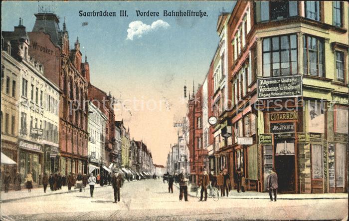 SAARBRueCKEN Saarland Vordere Bahnhofsstrasse Stempel geprueft