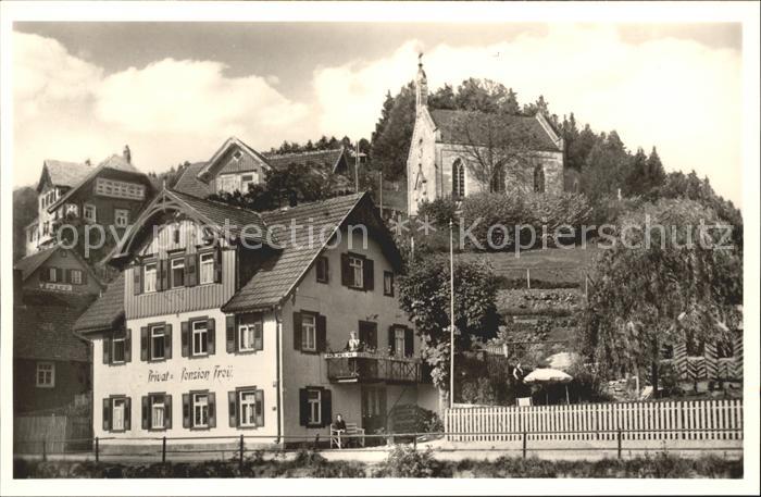 Schoenmuenzach Pension Haus Frey Kirche Luftkurort Murgtal Schwarzwald