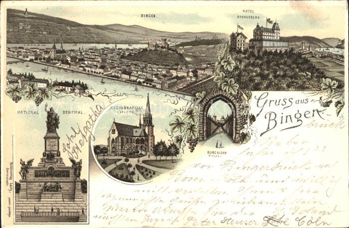 Bingen Rhein Panorama Hotel Rochusberg Nationaldenkmal Niederwald Rochuskapelle