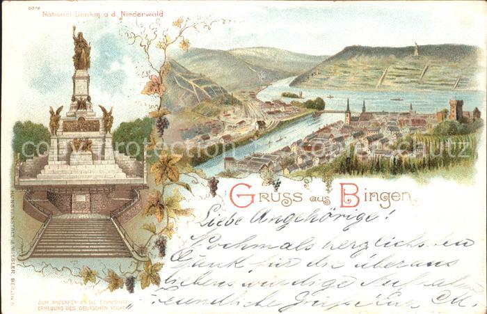 Bingerbrueck Rhein Panorama Nahemuendung Rochusberg Nationaldenkmal Niederwald D