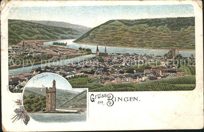 Bingen Rhein Panorama Nahemuendung Maeuseturm