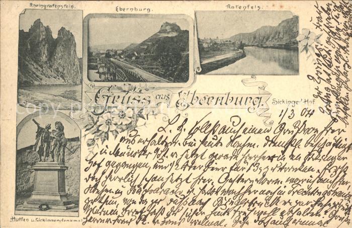 Ebernburg Rheingrafenstein Felsformation Nahe Rotenfels Hutten Sickingen Denkmal