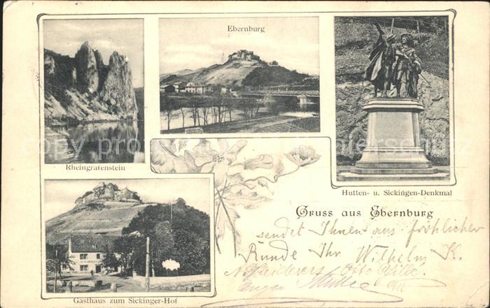Ebernburg Rheingrafenstein Felsformation Nahe Hutten Sickingen Denkmal Gasthaus