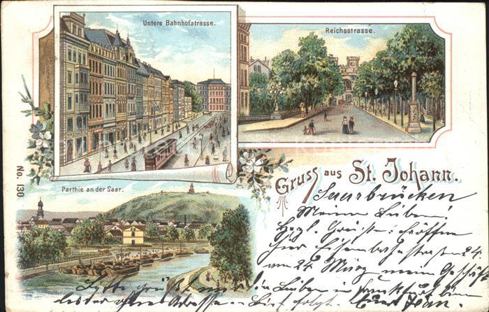 St Johann Saarbruecken Bahnhofstrasse Reichsstrasse Partie an der Saar