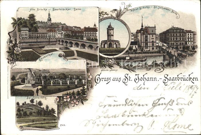 St Johann Saarbruecken Alte und Neue Bruecke Ehrenthal Spichererberg Winterberg
