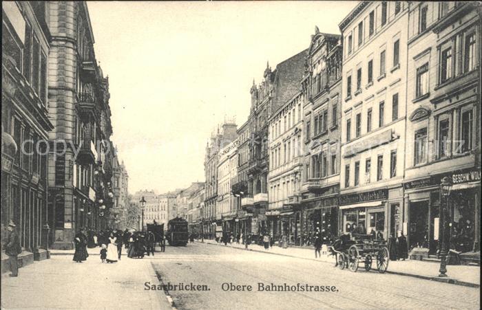 SAARBRueCKEN Saarland Bahnhofstrasse Strassenbahn Pferdekutsche