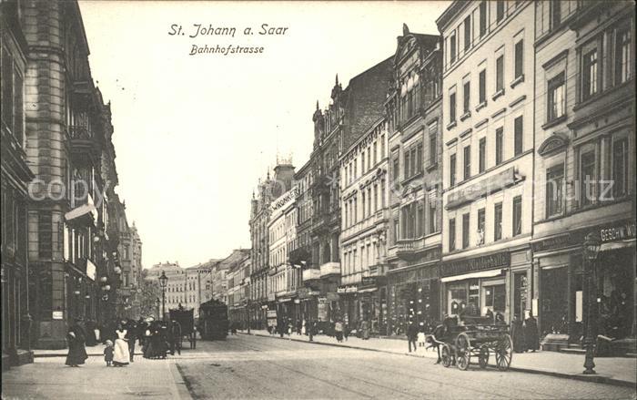 St Johann Saarbruecken Bahnhofstrasse Strassenbahn Pferdekutsche
