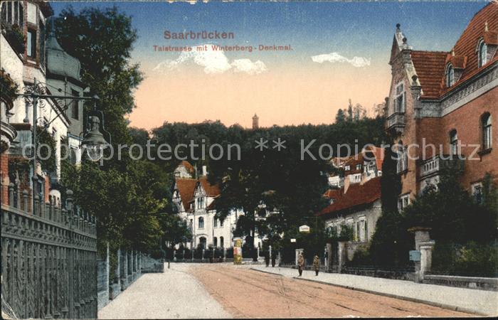SAARBRueCKEN Saarland Talstrasse mit Winterberg Denkmal