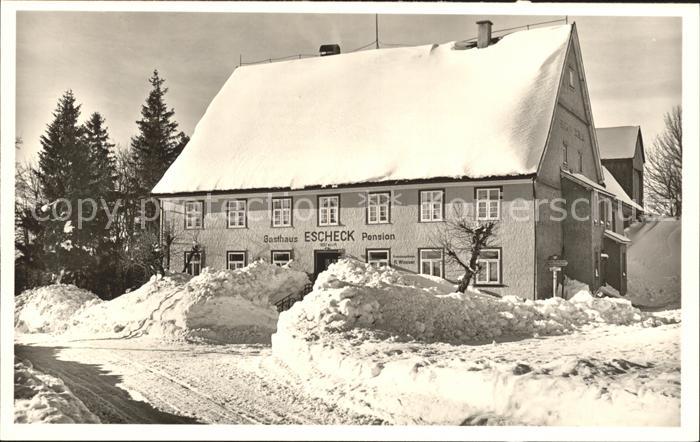 Escheck Gasthaus Pension Hoehenluftkurort Wintersportplatz