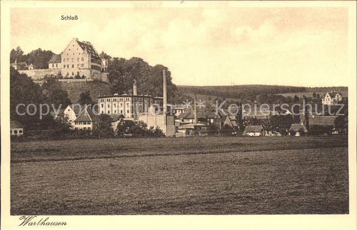 Warthausen Riss Blick zum Schloss