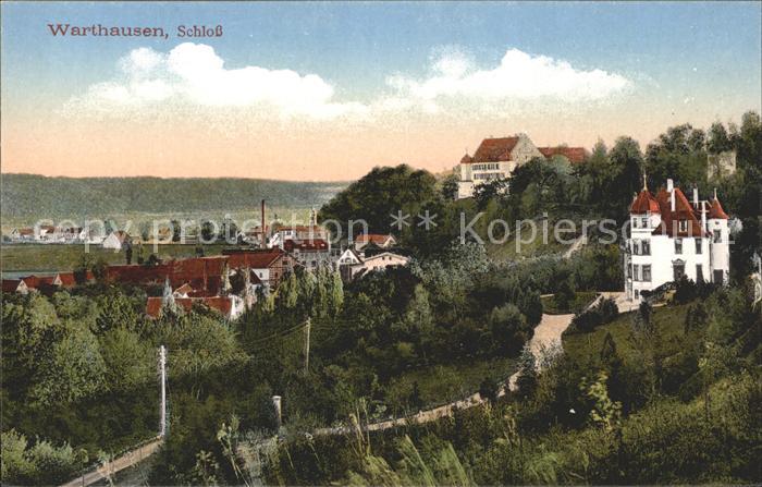 Warthausen Riss Blick zum Schloss