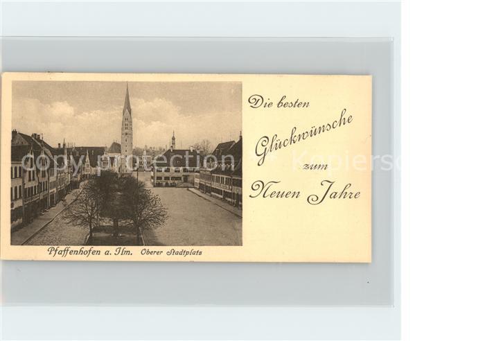 Pfaffenhofen Ilm Oberer Stadtplatz Neujahrskarte