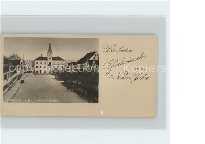Pfaffenhofen Ilm Unterer Stadtplatz Neujahrskarte