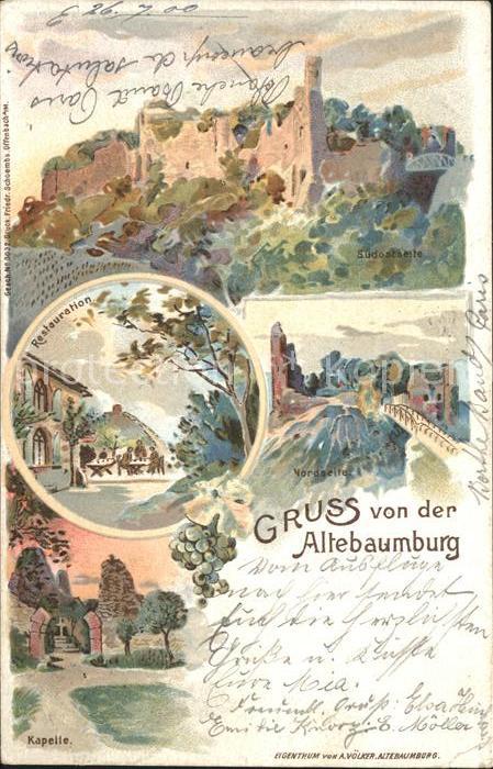 Altenbamberg Altebaumburg Restauration Kapelle